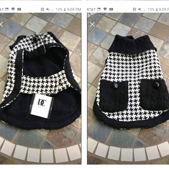 NEW WARM HOUNDS TOOTH SMALL PET JACKET COAT - Picture 3 of 3